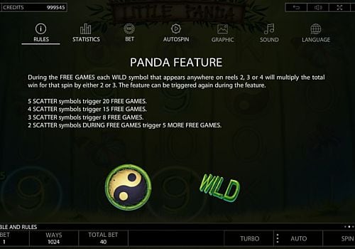 Wild и Scatter в игре Little Panda