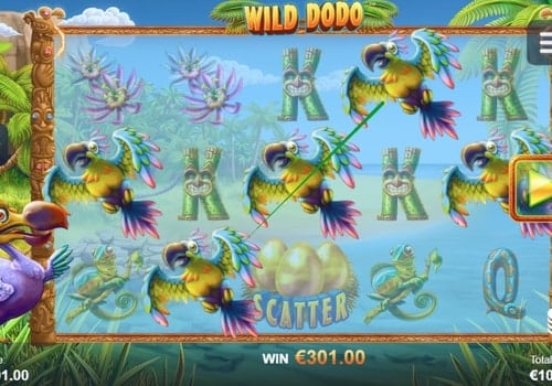 Призовая комбинация в игровом автомате Wild Dodo