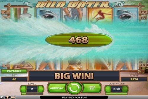 Крупный выигрыш в игровом автомате Wild Water